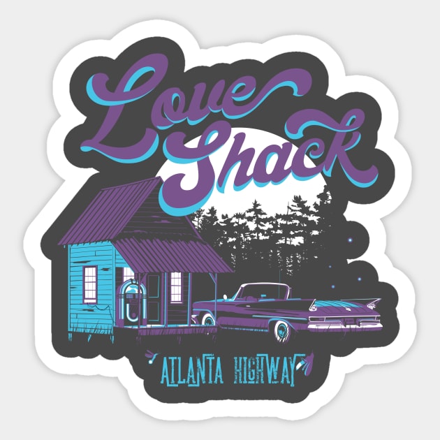 Love Shack Sticker by stevethomasart